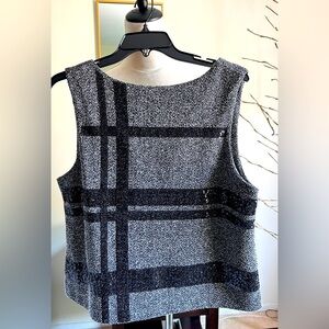 Banana Republic Gray wool Top with Black Sequins NWT size 12
